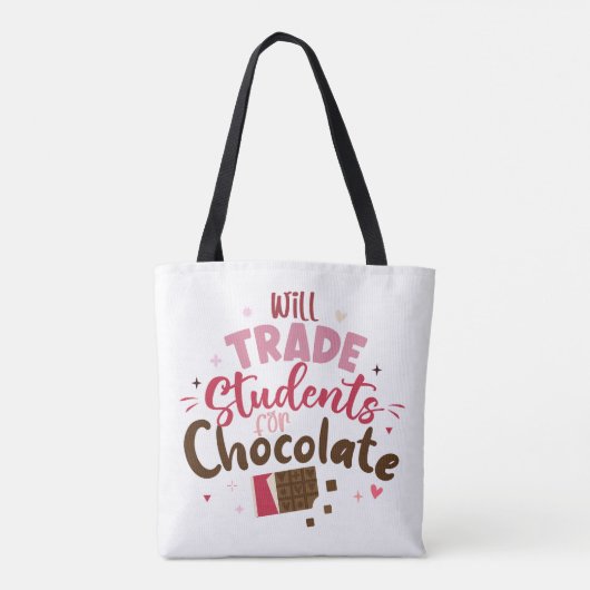 Tote Bag Étudiants pour le chocolat Drôle Valentine (Dos)