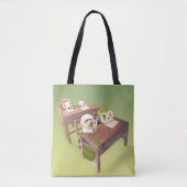 Tote Bag Étudier dur (Devant)