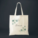 Tote Bag Éucalyptus Feuillage Blanc Floral Époux<br><div class="desc">Ce feuillage d'eucalyptus sac fourre-tout de femme de chambre blanche fleurie est le cadeau mariage parfait pour présenter vos demoiselles d'honneur et votre femme de chambre d'honneur pour un mariage simple. Le design présente de magnifiques feuilles d'eucalyptus verts peints à la main,  inspirant le charme naturel.</div>