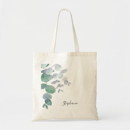 Tote Bag Eucalyptus personnalisé verdure (Devant)