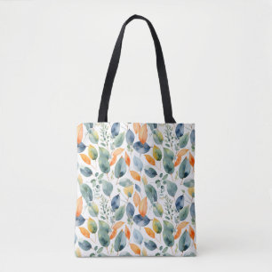 Tote Bag Eucalyptus Plante Vert Orange 350 Aquarelle