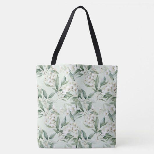 Tote Bag Eucalyptus vert à la floraison douce (Devant)
