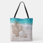 Tote Bag Éventail de mer avec dollar de sable et étoile de (Dos)