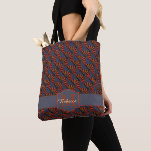 Tote Bag Éventails antiques japonais rouges personnalisés