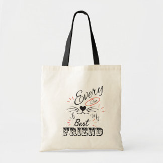 Tote Bag Every Cat Is My Best Friend – Cute Minimal Cat Lov