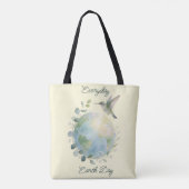 Tote Bag Everyday Earth Day Hummingbird Bird (Dos)