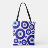 Tote Bag Evil Eye Pattern, Greek Eye, Turkish Eye, Nazar (Dos)