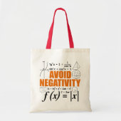Tote Bag Éviter la Négativité Enseigner la typographie Math (Devant)