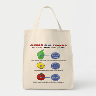 Tote Bag Évitez les nourritures de GM évitent 5 le chiffre