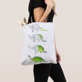 Tote Bag évolution des éléphants aux dinosaures (De près)