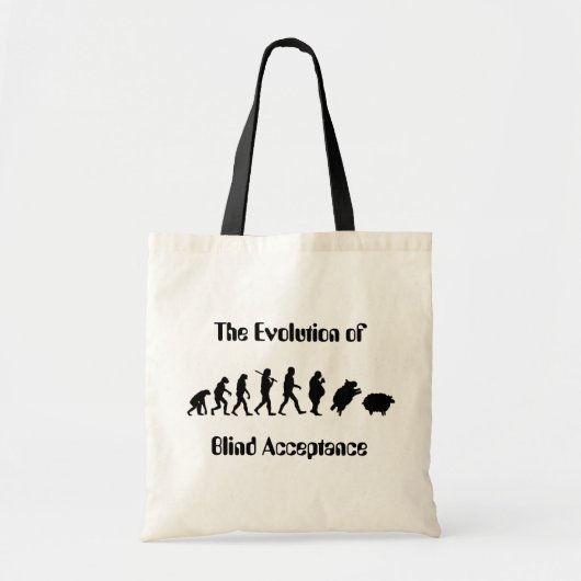 Tote Bag Évolution drôle de parodie de l'homme (Devant)