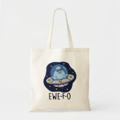 Tote Bag Ewe-F-O Funny UFO Pun (Devant)