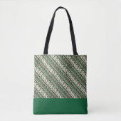 Tote Bag Exclusif Batik Parang Deux Tone Motif vert (Devant)