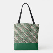 Tote Bag Exclusif Batik Parang Deux Tone Motif vert (Dos)