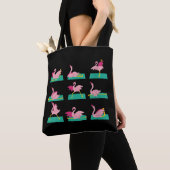 Tote Bag Exercice de méditation au Yoga Flamant rose (De près)