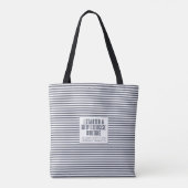Tote Bag Exercice Routine Funny Blue Stripes (Dos)