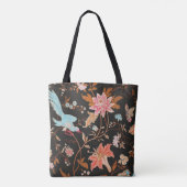 Tote Bag Exotic Asian Birds And Flowers (Dos)