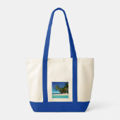 Tote Bag Exotic beach throw pillow (Dos)