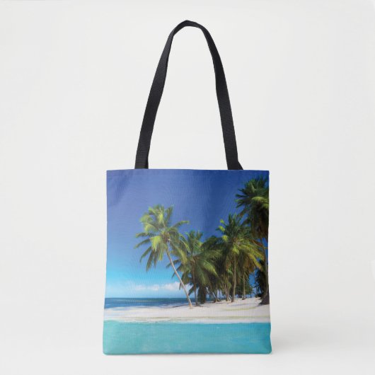 Tote Bag Exotic beach throw pillow (Devant)