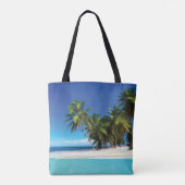 Tote Bag Exotic beach throw pillow (Dos)