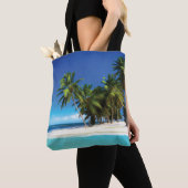 Tote Bag Exotic beach throw pillow (De près)