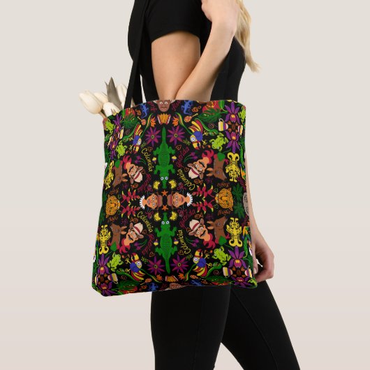 Tote Bag Exotic, magic and charming Colombia pattern design (De près)