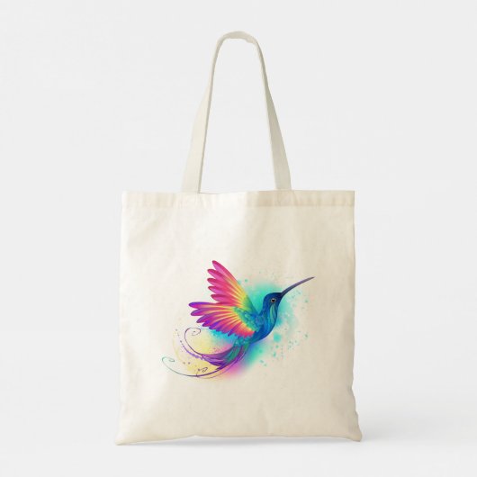 Tote Bag Exotic Rainbow Hummingbird (Dos)