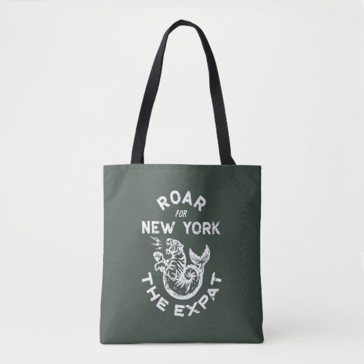 Tote Bag Expatrier Roar pour New York (Vert) (Devant)