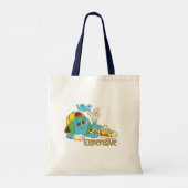Tote Bag Expensive Vibe – Cool Retro Earth Character Design (Dos)