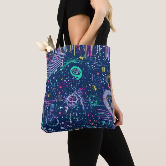Tote Bag Explorateur audacieux : maximalisme abstrait (De près)