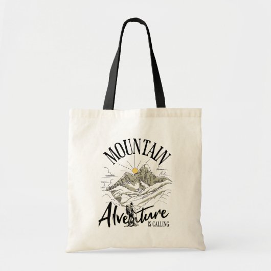 Tote Bag Explorateur de montagne d'aventure – Randonnée vin (Devant)
