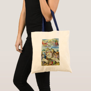 Tote Bag Explorateurs vintages avec carte du monde antique,