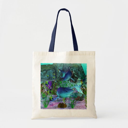 Tote Bag Exploration requins 3D (Devant)