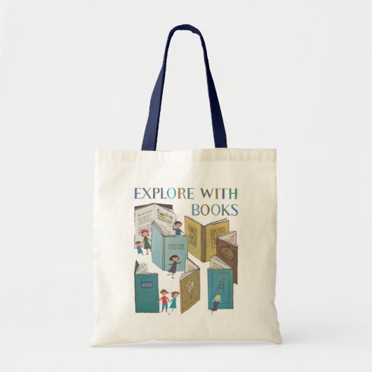 Tote Bag Explorer avec Books Fourre-tout (Devant)