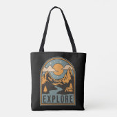 Tote Bag Explorer la conception de texte (Dos)