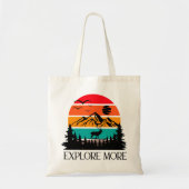 Tote Bag Explorez Plus Mountain Nature Adventure Outdoor (Devant)