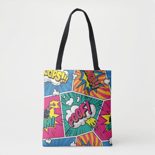 Tote Bag Explosif Retro Comic Pop Art (Devant)