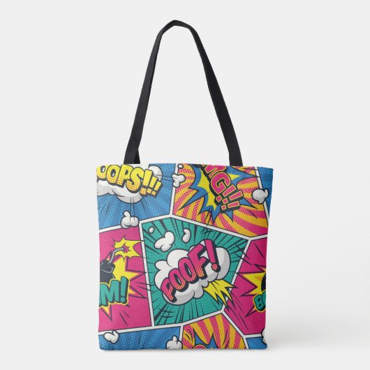 Tote Bag Explosif Retro Comic Pop Art (Dos)