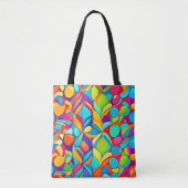 Tote Bag Explosion Abstraite florale (Devant)