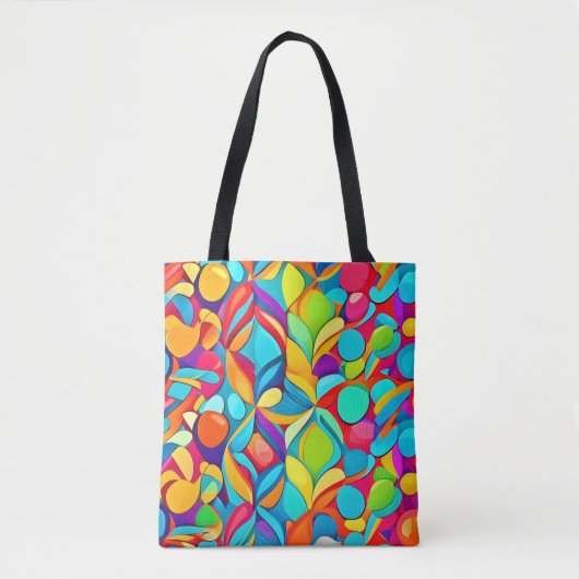 Tote Bag Explosion Abstraite florale (Devant)