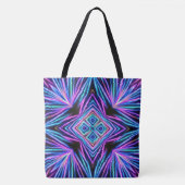 Tote Bag Explosion Abstraite Néon Psychédélique (Devant)