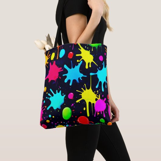 Tote Bag Explosion d'art éclaboussé (De près)