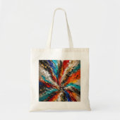 Tote Bag Explosion de Couleur Abstraite (Devant)