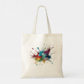Tote Bag Explosion de couleurs - Abstrait dynamique (Dos)