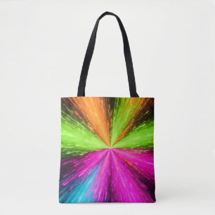 Tote Bag Explosion de néon radiale néon