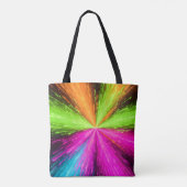 Tote Bag Explosion de néon radiale néon (Dos)