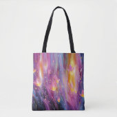 Tote Bag Explosion florale lumineuse abstraite (Devant)