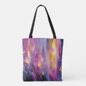 Tote Bag Explosion florale lumineuse abstraite (Dos)