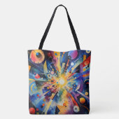 Tote Bag Explosion Géométrique Cosmique Abstrait (Dos)