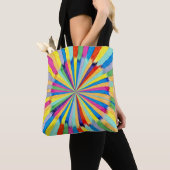 Tote Bag Explosion Radiale Colorée (De près)